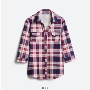 MARKET & SPRUCE Balsman Button Down Knit Top SZ L